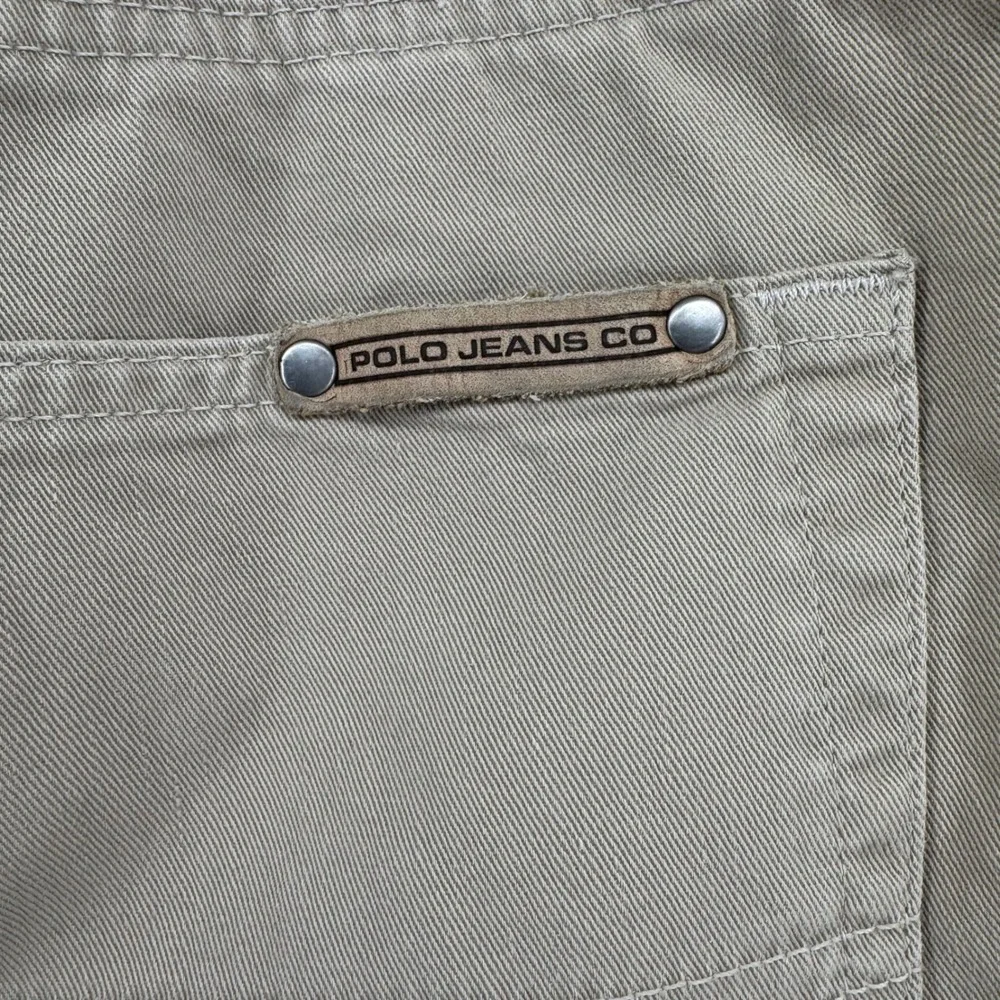 Polo Jeans Co Ralph Lauren Mens Khaki Straight Leg Cotton Pants 34x30‎ Tan 5898Y
